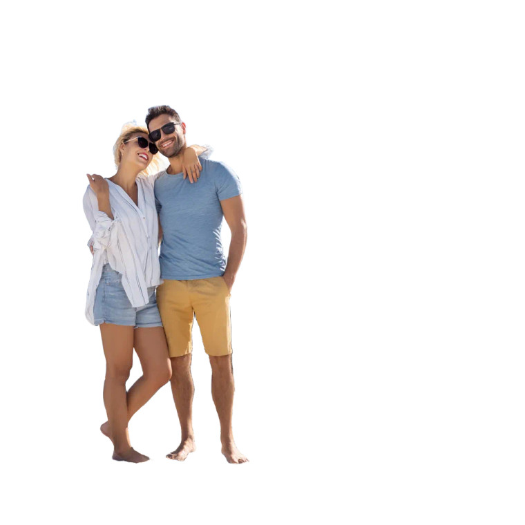 Happy Holiday Couple Vinyl Car Decal Sticker – Waterproof & UV-Resistant 