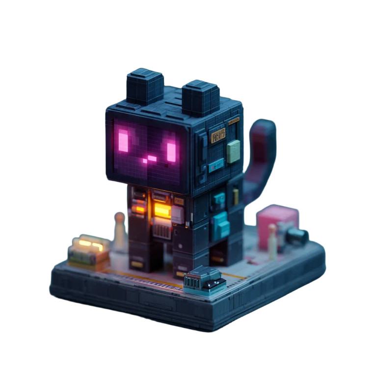 Cyberpunk Hacker Cat Vinyl Car Decal Sticker – Waterproof & UV-Resistant 