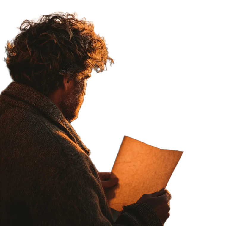 Man Holding Magazine Vinyl Car Decal Sticker – Waterproof & UV-Resistant 