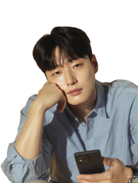 Korean Man Smartphone Vinyl Car Decal Sticker – Waterproof & UV-Resistant 