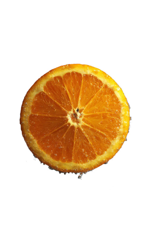 Glowing Orange Slice Vinyl Car Decal Sticker – Waterproof & UV-Resistant 