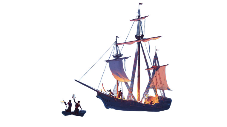 Stormy Pirate Ship Vinyl Car Decal Sticker – Waterproof & UV-Resistant 