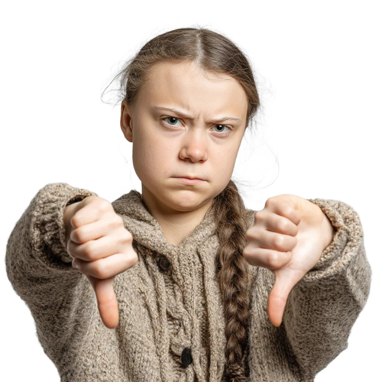 Greta Thunberg Disapproves Vinyl Car Decal Sticker – Waterproof & UV-Resistant 