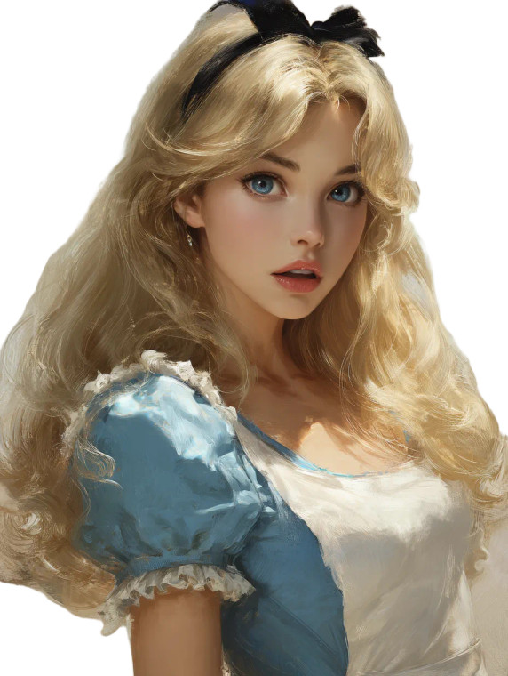 Whimsical Alice Girl Vinyl Car Decal Sticker – Waterproof & UV-Resistant 