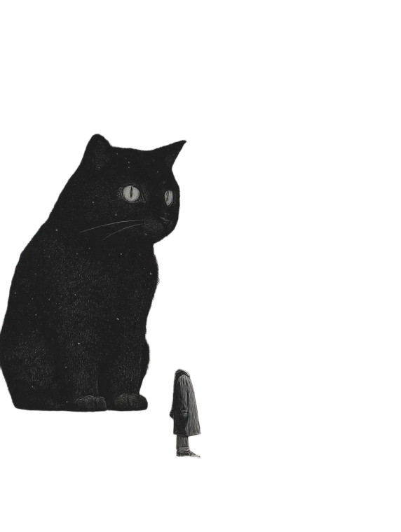 Giant Cat Companion V3 Vinyl Car Decal Sticker – Waterproof & UV-Resistant 