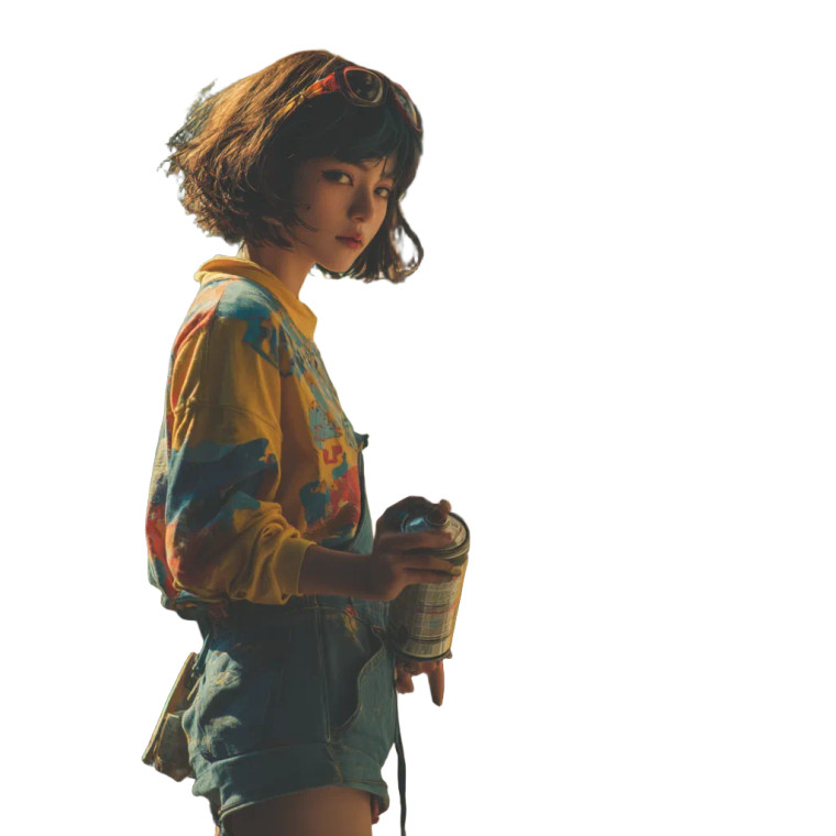 Anime Graffiti Artist V2 Vinyl Car Decal Sticker – Waterproof & UV-Resistant 