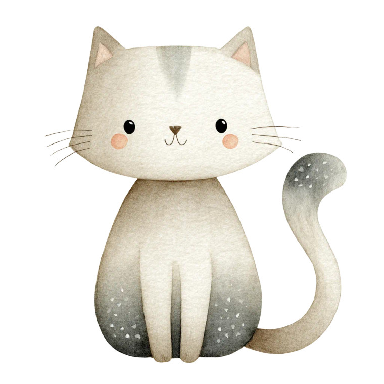 Cute Sitting Cat Vinyl Car Decal Sticker – Waterproof & UV-Resistant 