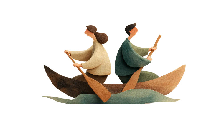 Abstract Rowing Figures Vinyl Car Decal Sticker – Waterproof & UV-Resistant 