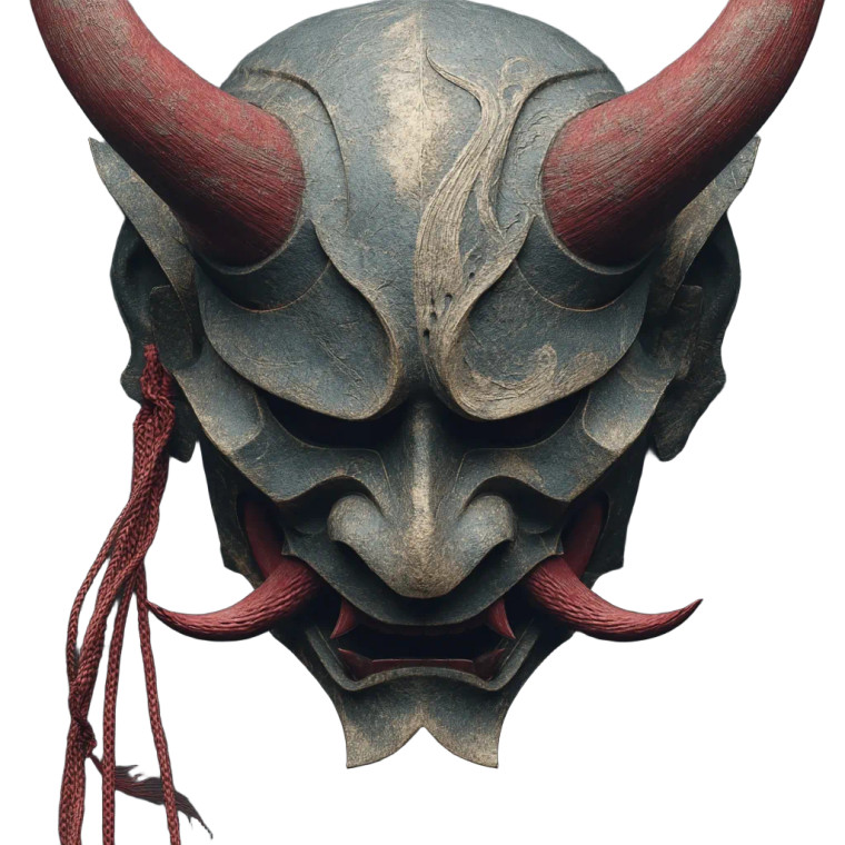 Shinigami Demon Mask Vinyl Car Decal Sticker – Waterproof & UV-Resistant 