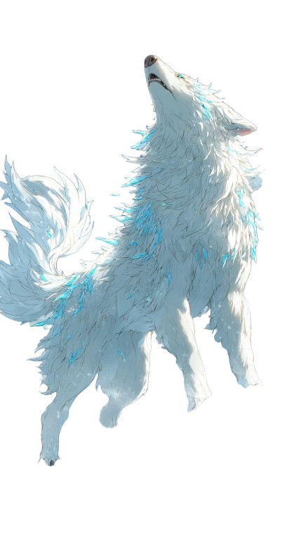 Majestic Ice Wolf Vinyl Car Decal Sticker – Waterproof & UV-Resistant 