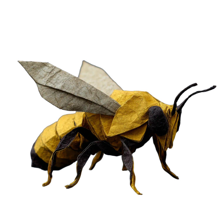 Origami Bee Vinyl Car Decal Sticker – Waterproof & UV-Resistant  Origami Bee Vinyl Car Decal Sticker – Waterproof & UV-Resistant