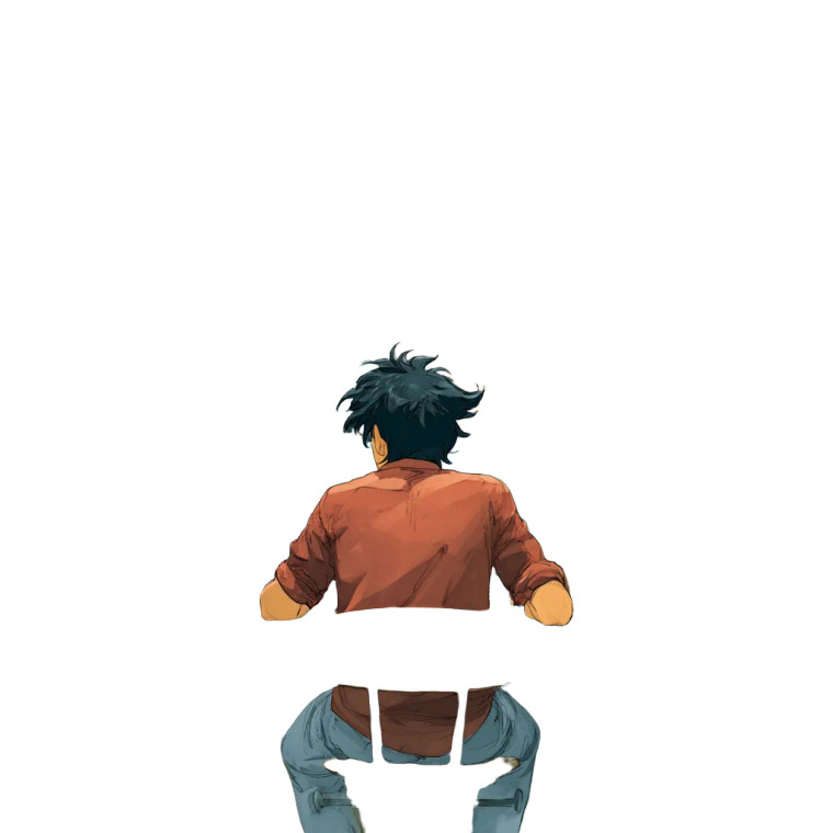 Corporate Anime Boy Vinyl Car Decal Sticker – Waterproof & UV-Resistant 