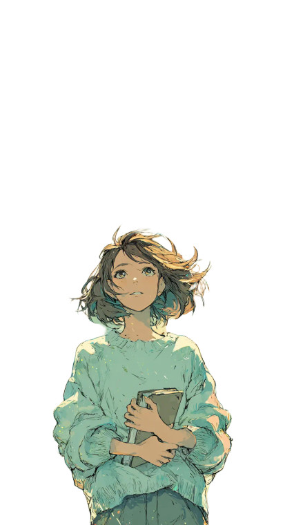 Anime Girl Reading V4 Vinyl Car Decal Sticker – Waterproof & UV-Resistant 