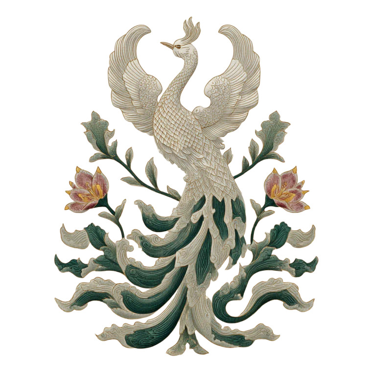 Phoenix And Dendrobium V2 Vinyl Car Decal Sticker – Waterproof & UV-Resistant 
