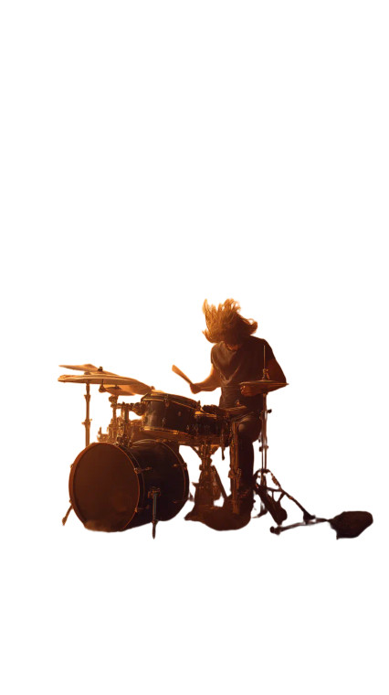 Desert Storm Drummer Vinyl Car Decal Sticker – Waterproof & UV-Resistant 