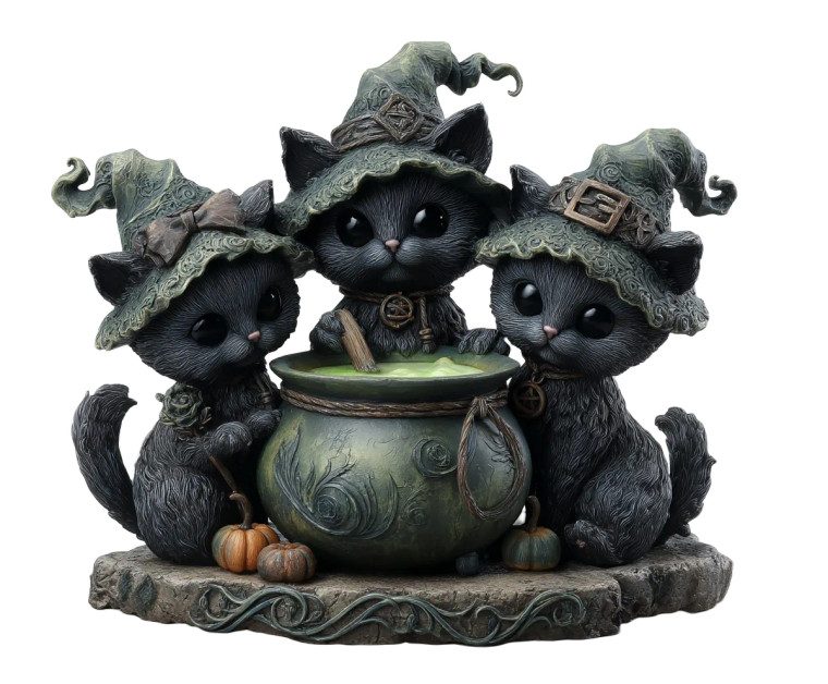 Witch Cats Cauldron Vinyl Car Decal Sticker – Waterproof & UV-Resistant 