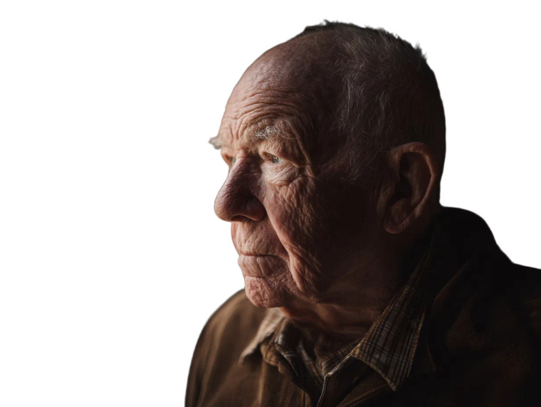 Elderly Man Gazing Vinyl Car Decal Sticker – Waterproof & UV-Resistant 