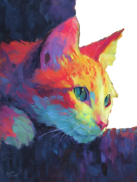 Adorable Cat Artwork Vinyl Car Decal Sticker – Waterproof & UV-Resistant 