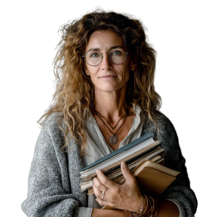 Teacher With Books Vinyl Car Decal Sticker – Waterproof & UV-Resistant 