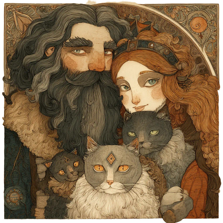 Blue-Eyed Man And Brunette Vinyl Car Decal Sticker – Waterproof & UV-Resistant 