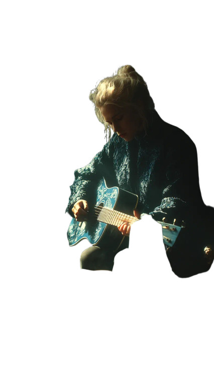 Porcelain Guitar Singer Vinyl Car Decal Sticker – Waterproof & UV-Resistant 