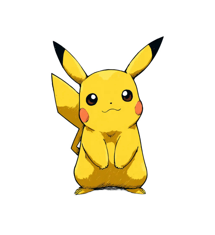 Cute Cartoon Pikachu V2 Vinyl Car Decal Sticker – Waterproof & UV-Resistant 