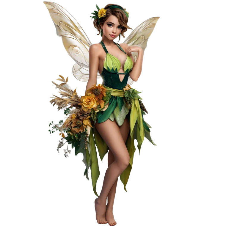 Fairy Costume Woman Vinyl Car Decal Sticker – Waterproof & UV-Resistant 