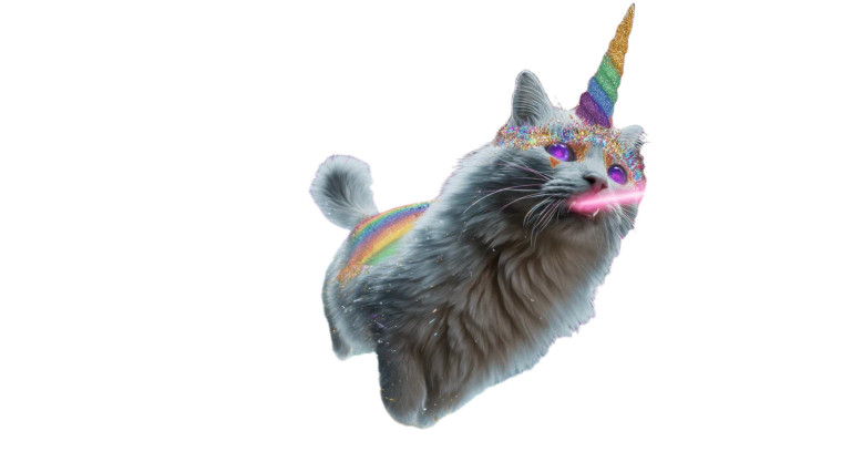 Majestic Space Cat Vinyl Car Decal Sticker – Waterproof & UV-Resistant 