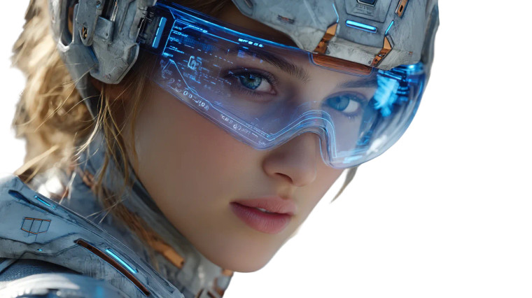 Mechanical Maiden Vinyl Car Decal Sticker – Waterproof & UV-Resistant 