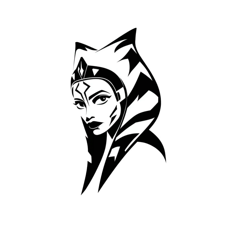Ahsoka Tano Head Vinyl Car Decal Sticker – Waterproof & UV-Resistant 