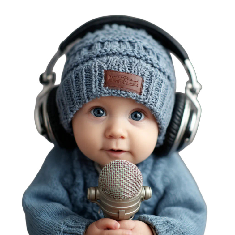 Baby Podcasting V2 Vinyl Car Decal Sticker – Waterproof & UV-Resistant 
