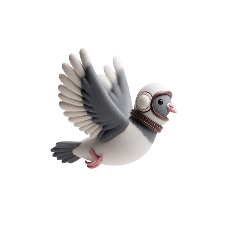 Astronaut Pigeon Vinyl Car Decal Sticker – Waterproof & UV-Resistant 