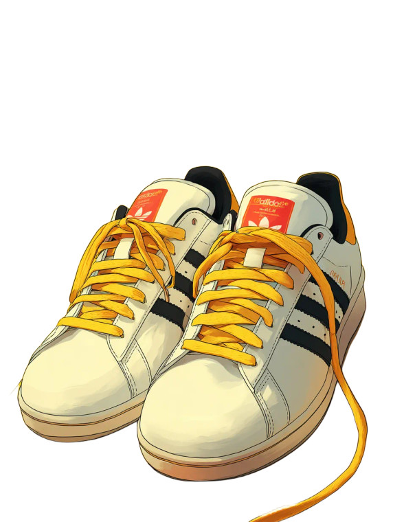 Retro Adidas Shoes V2 Vinyl Car Decal Sticker – Waterproof & UV-Resistant 
