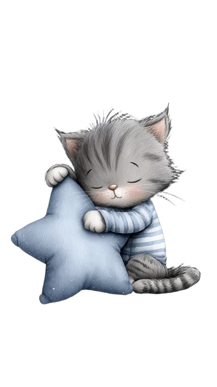 Baby Cat Cuddling Vinyl Car Decal Sticker – Waterproof & UV-Resistant 
