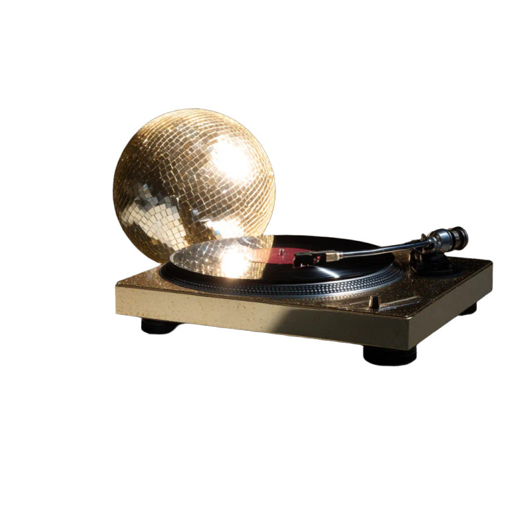 Minimalist Turntable Disco Vinyl Car Decal Sticker – Waterproof & UV-Resistant 