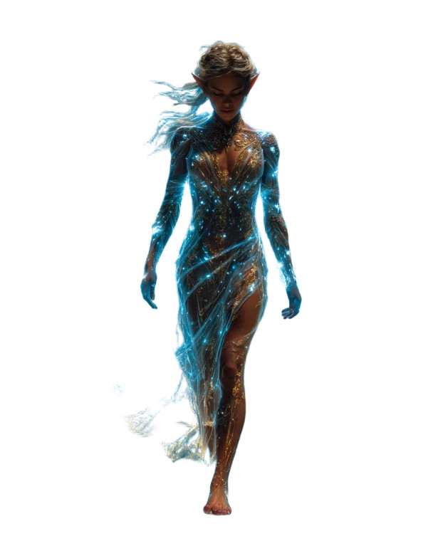 Elven Goddess Beach Vinyl Car Decal Sticker – Waterproof & UV-Resistant 