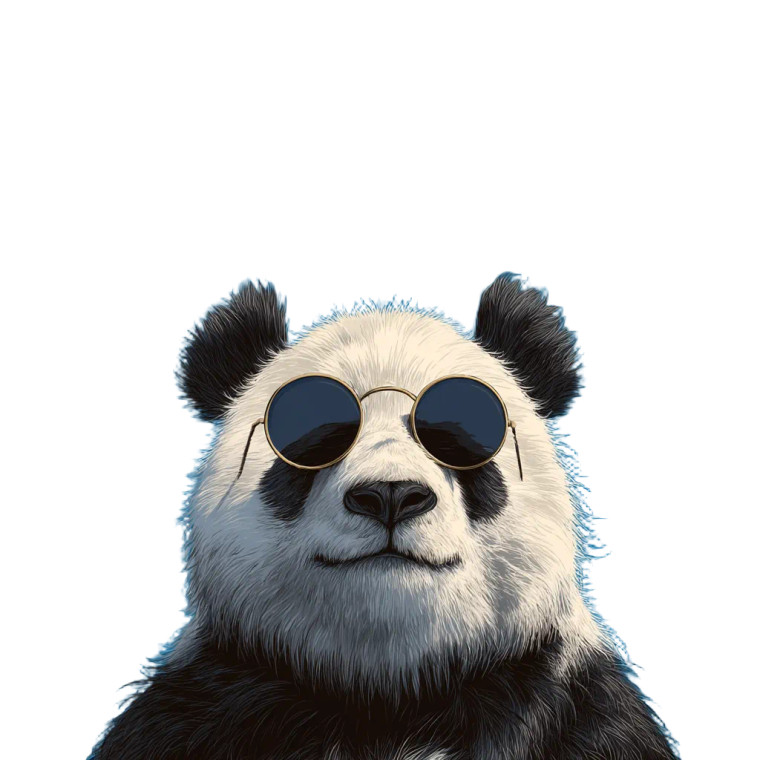 Panda Nft Portrait Vinyl Car Decal Sticker – Waterproof & UV-Resistant 