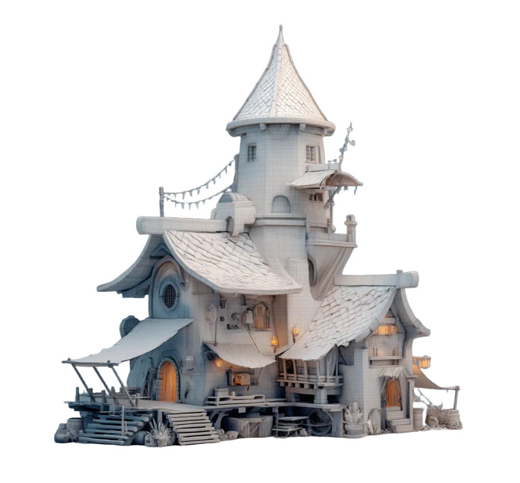 Fantasy Inn Model Vinyl Car Decal Sticker – Waterproof & UV-Resistant 