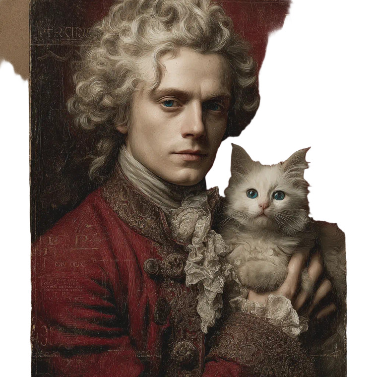 Aristocrat With Cat Vinyl Car Decal Sticker – Waterproof & UV-Resistant 