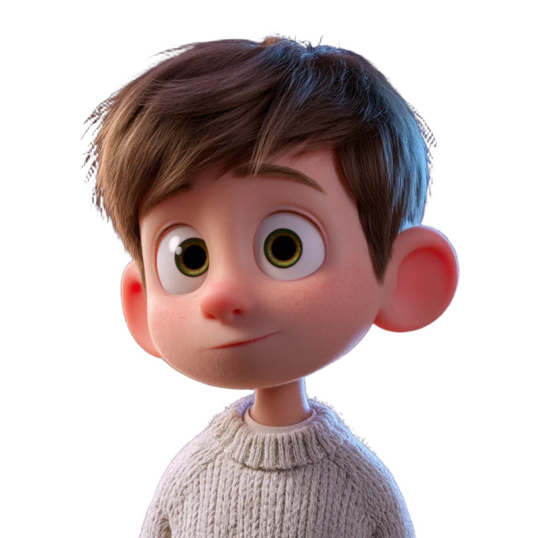 Pixar Style Boy V10 Vinyl Car Decal Sticker – Waterproof & UV-Resistant 