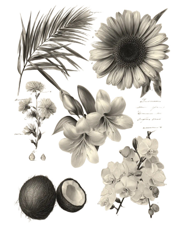 Botanical Illustration V4 Vinyl Car Decal Sticker – Waterproof & UV-Resistant 