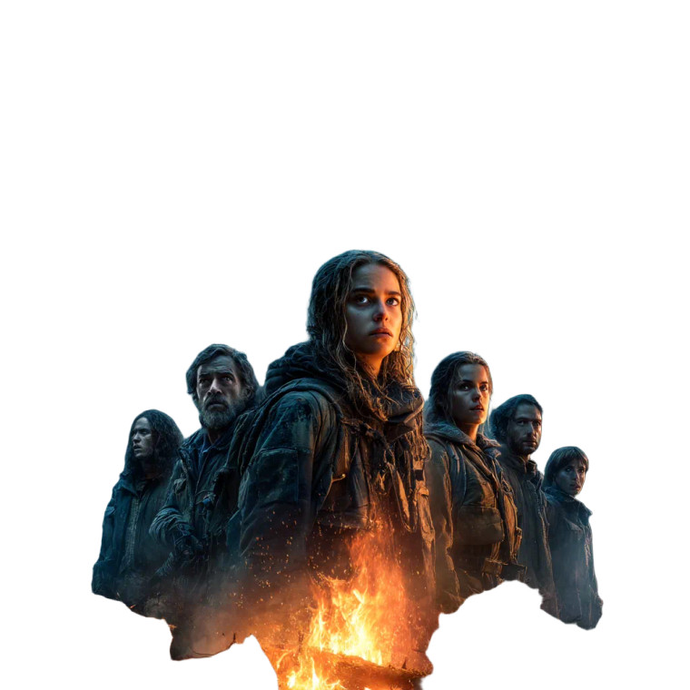 Mysterious Campfire Gathering V2 Vinyl Car Decal Sticker – Waterproof & UV-Resistant 