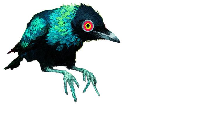 Mechanical Bird Nesting Vinyl Car Decal Sticker – Waterproof & UV-Resistant 