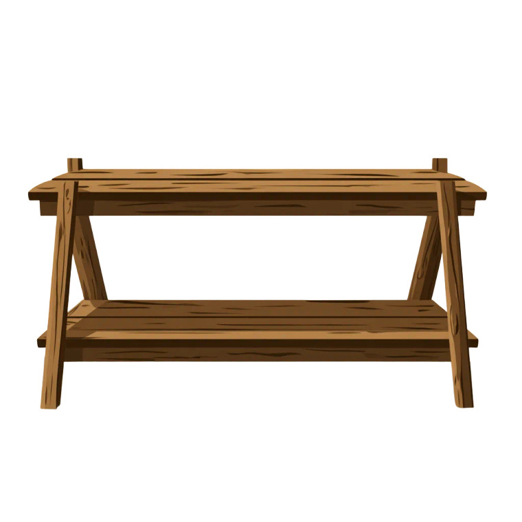 Rustic Wooden Bench Vinyl Car Decal Sticker – Waterproof & UV-Resistant 