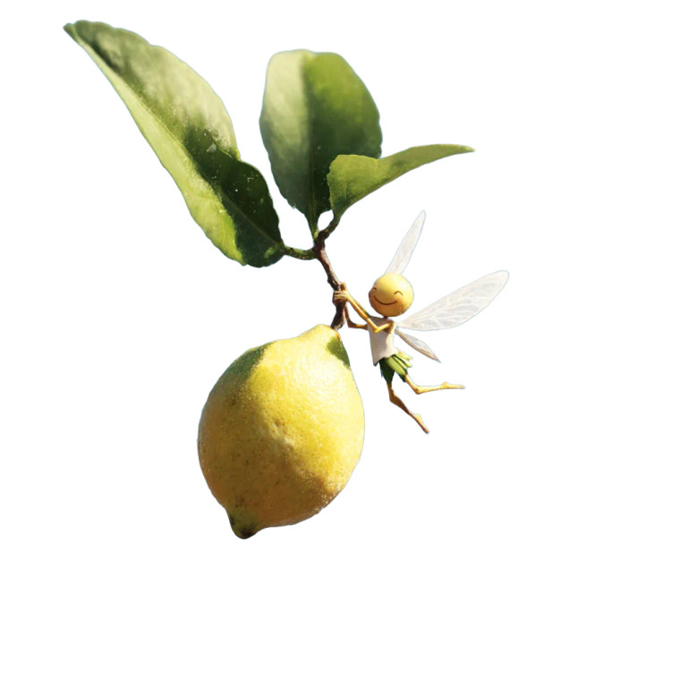 Flying Lemon Fairy Vinyl Car Decal Sticker – Waterproof & UV-Resistant 