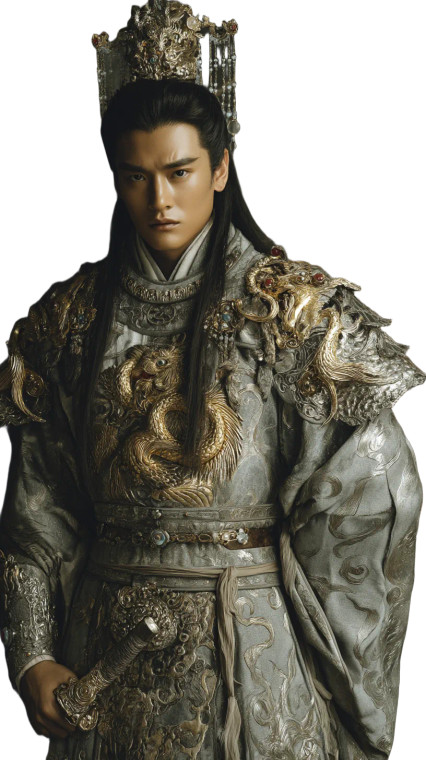 Handsome Emperor Portrait Vinyl Car Decal Sticker – Waterproof & UV-Resistant 