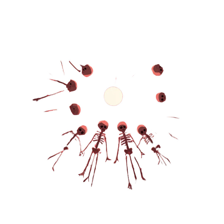 Skeleton-Wizards Circle Vinyl Car Decal Sticker – Waterproof & UV-Resistant 