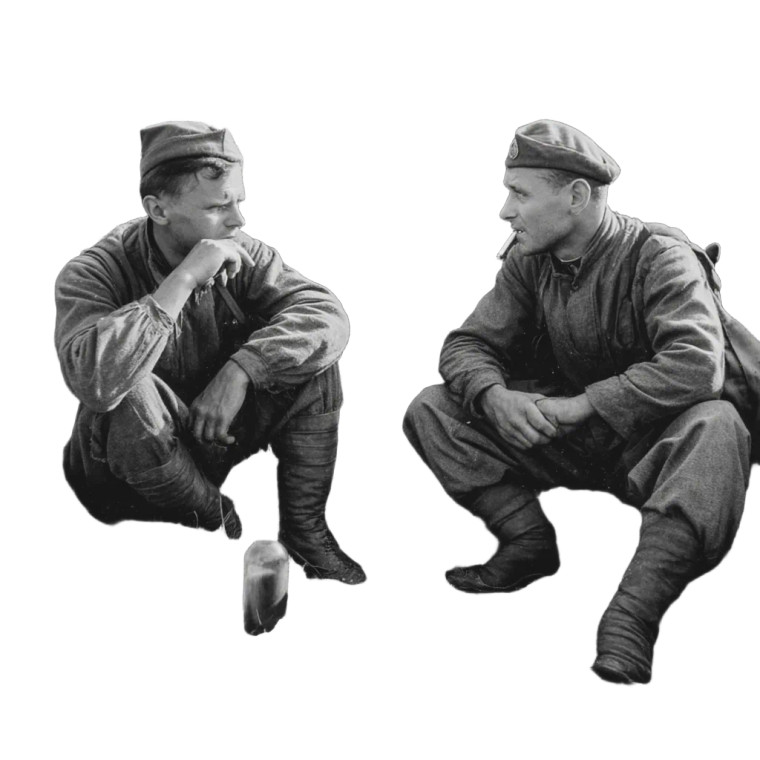 Soviet Soldiers Resting Vinyl Car Decal Sticker – Waterproof & UV-Resistant 