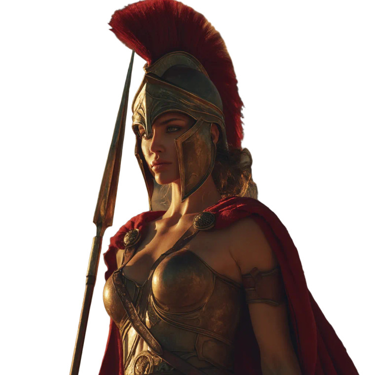 Female Leonidas Portrait Vinyl Car Decal Sticker – Waterproof & UV-Resistant 