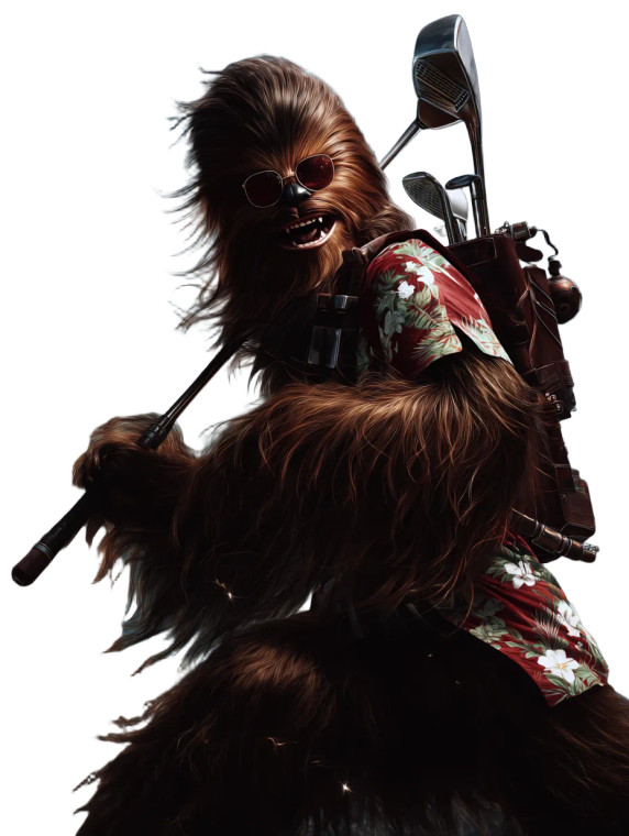 Chewbacca On Vacation Vinyl Car Decal Sticker – Waterproof & UV-Resistant 